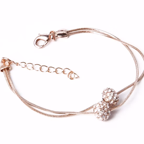 Verstellbares Modeschmuck-Charm-Armband aus Legierung