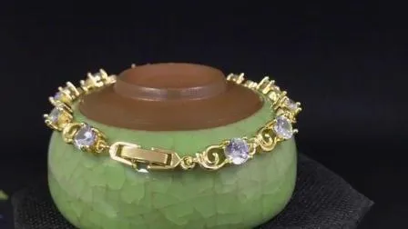 Lady Kupferlegierung Mode Gold Handkette Druzy Armband