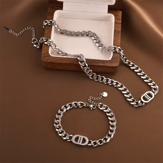 Beispiel für eine individuelle Hip-Hop-Schmuck-Tennis-Armband-Halskette für Männer